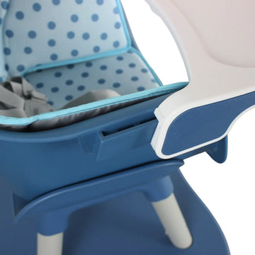 Silla Comedor Bebe 3en1 Baby Azul Bebesit comedor escritorio con alcolchado