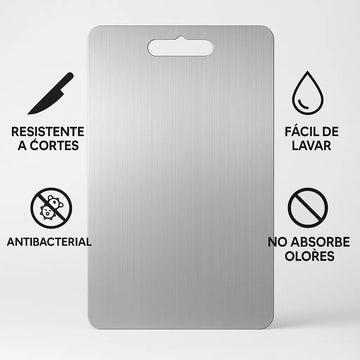 Tabla Para Picar Alimentos Acero Inoxidable Antibacterial Tabla Picar Gris