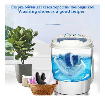 Mini Lavadora Portátil, Semiautomática Blanco