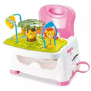 Silla Comedor Unico Musical Juguetes Portátil Doble Bandeja Azul