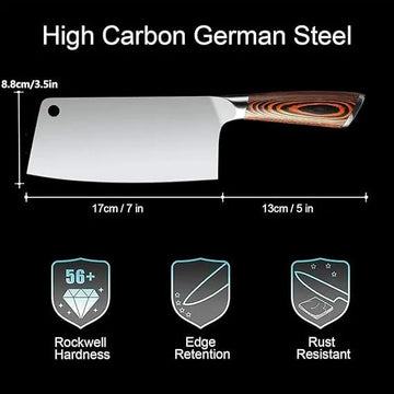 Cuchillo Achuela Acero De 15 Cm Para Cortar Carne Negro