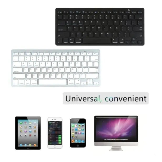 Teclado Bluetooh Recargable Inalambrico Tablet Celular Pc Teclado Multicolor