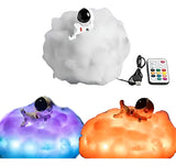 Lámpara Led De Astronauta Con Nubes Coloridas - Lámpara Led