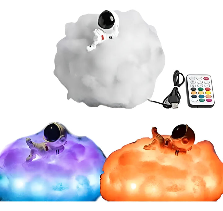 Lámpara Led De Astronauta Con Nubes Coloridas - Lámpara Led