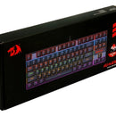 Teclado Redragon Kumara QWERTY Outemu Red español España color negro con luz rainbow