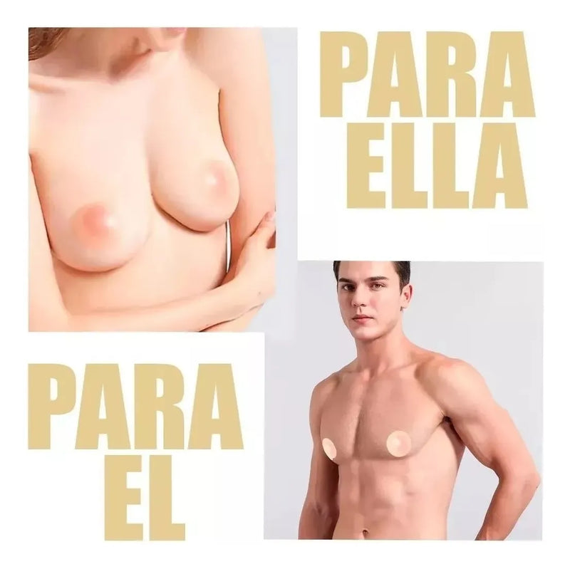 Cubre Pezón Silicona Ahdesivo Pezonera Rosa Pálido Unica