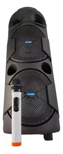 Parlante Radio Fm Recargable Torre Sonido Cabina Portátil Diseño