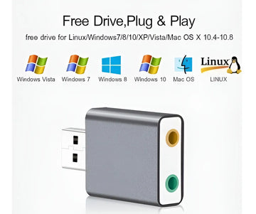 Tarjeta De Sonido Usb 7.1 Deluxe Externa Usb Adaptador Color