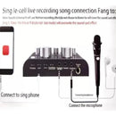 Tarjeta De Sonido V8 Para Pc Smartphone Efectos De Audio Negro