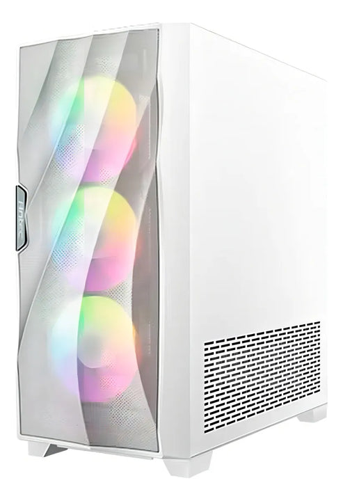 Armario Antec Df700 Flux Mesh de vidrio templado para jugadores, 5 x 120 mm, color blanco