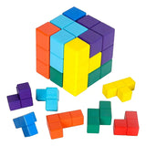 Cubo Rubik 3x3x3 Wooden Cube Soma Puzzle Madera Multicolor