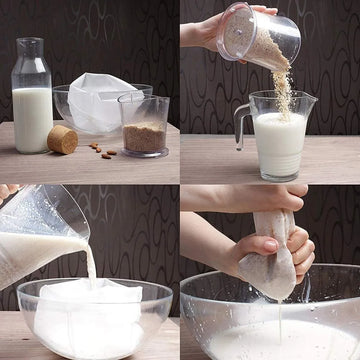 2 Filtros Bolsa De Tela Reusable Leche Y Queso