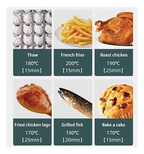 Freidora De Aire Digital 4 Litros Extra Grande Negro