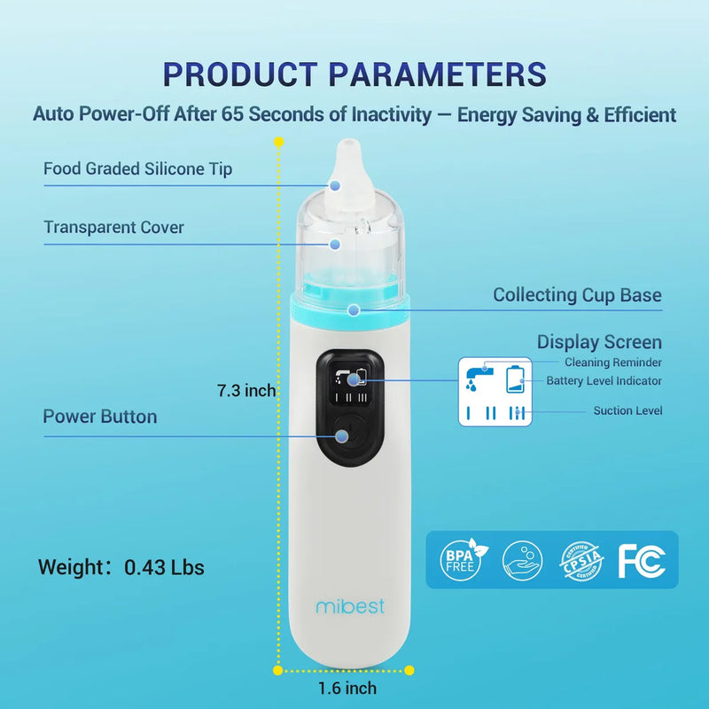 Mibest Aspirador Nasal Para Bebe Succion Electrica De Nari