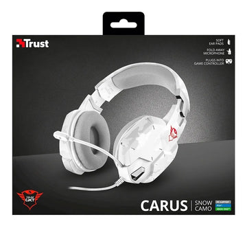Audifono Gamer Trust Gxt 322w 3.5mm Blanco Camuflado Color Snow camo