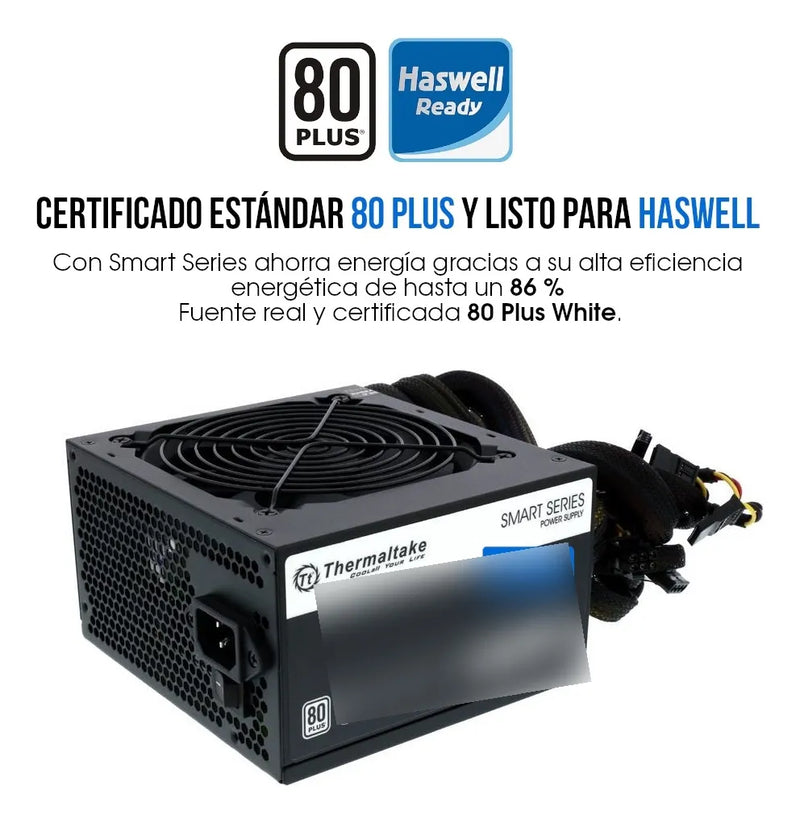 Fuente De Alimentación 600w 80 Plus Real Thermaltake 600 W Negro