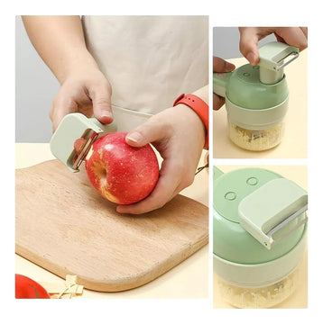 Cortador De Verduras Picatodo Multifuncional 4en1 Recargable