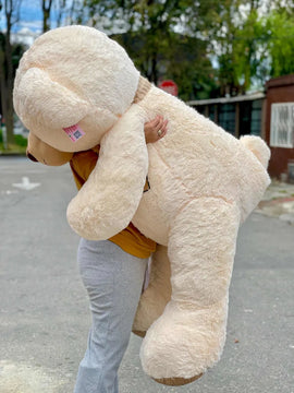 Oso De Peluche Gigante 1,85mts + Obsequios Perfumado Beige