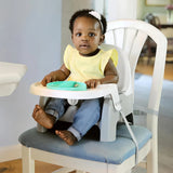 Silla Comedor Para Bebes Con Platos Color Gris