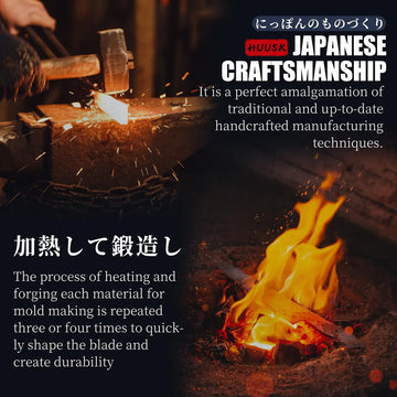 Huusk Cuchillos De Japon, Cuchillo Japones Santoku De 7 PuLG