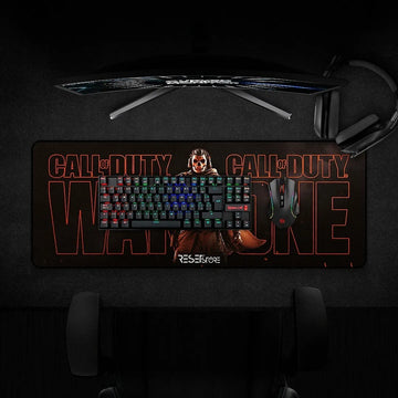 Pad Mouse Gaming Xxl Cod Warzone Extra Largo Speed 80x30cm Negro/naranja