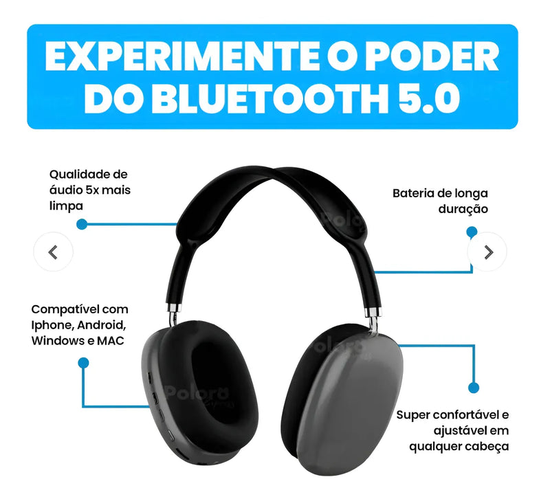 Auriculares inalámbricos Bluetooth compatibles con AirPods Max Color Blue
