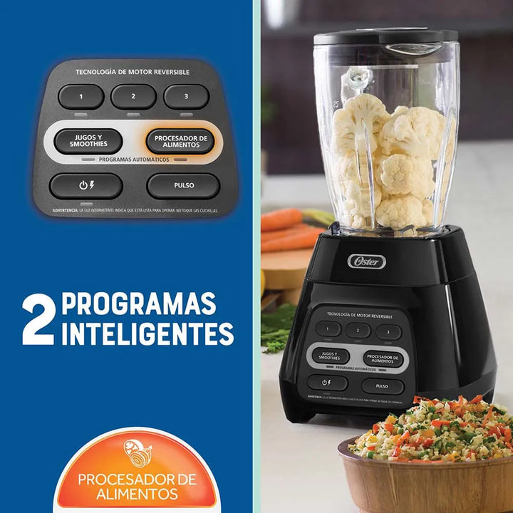 Licuadora Oster Con Programas Automáticos Y Tecnología Reve Color Negro
