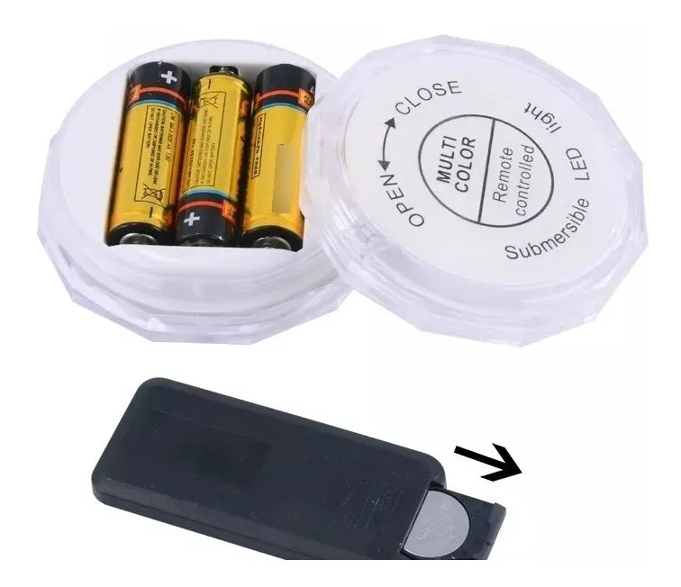 Luz 10 Led Rgb Sumergible Control Secuencial Eventos Supli