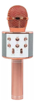Microfono Karaoke Bluetooth -altavoz Ws 858 Color Rosa Chicle