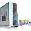 Combo Caja Cooler Master 520 Mesh + Liquid 240l Argb Blanco