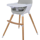 Silla De Comer Carestino Neo Gris Claro Doble Bandeja 2 En 1