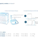 Lavadora Semiautomática 13 Kg Blanca Mabe LMD3123HBAB0