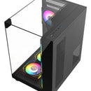 Chasis Gamer Iceberg Crystal Cube S Black Atx 6 Fans Argb Negro