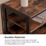 Soporte Tv 37''»70''/40kg + Mueble 3 Estantes Techgo Mstv-1s Marrón