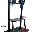 Soporte Base Tv Piso Pedestal Estante Reforzado 32 A75 Movi Color Negro
