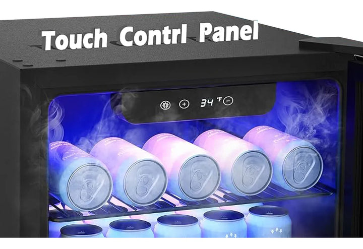 Refrigerador Y Nevera De Bebidas, Minibar Cap 120 Latas Acero Inoxidable Y Negro