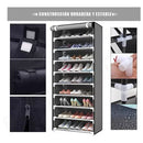 Zapatera Closet De 9 Niveles Armable Color Gris