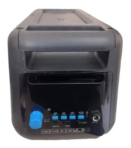 Parlante Bluetooth Portátil Cabina Sonido Fm Usb Micrófono Negro