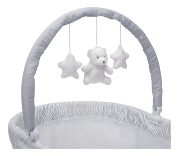 Cesta Delta Para Niños Curve, Blanco/gris, Con Barra Para Ju
