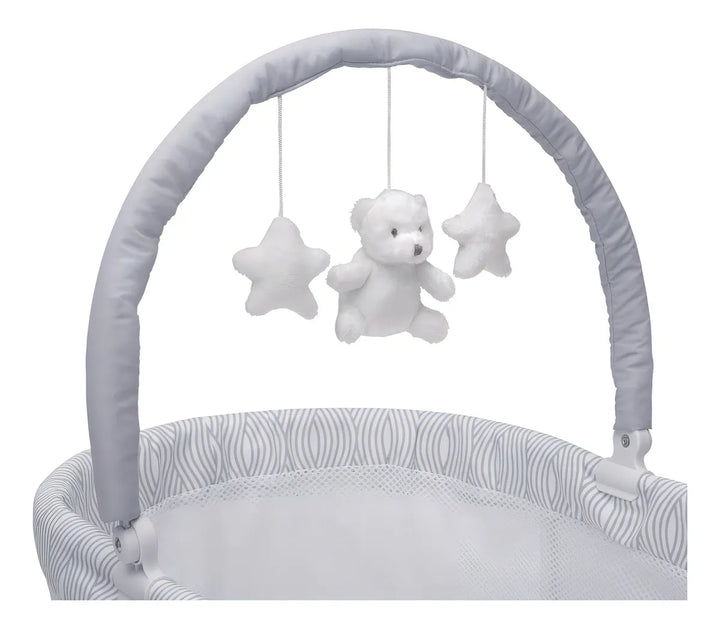 Cesta Delta Para Niños Curve, Blanco/gris, Con Barra Para Ju