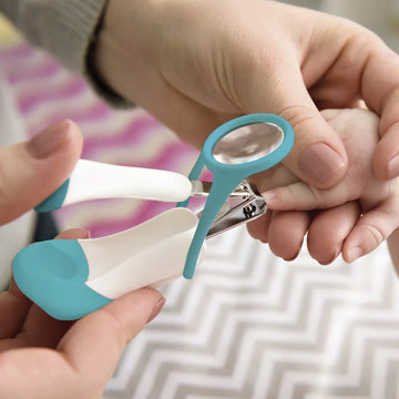 Cortauñas Con Lupa Para Bebes Multikids Baby Blanco Verde