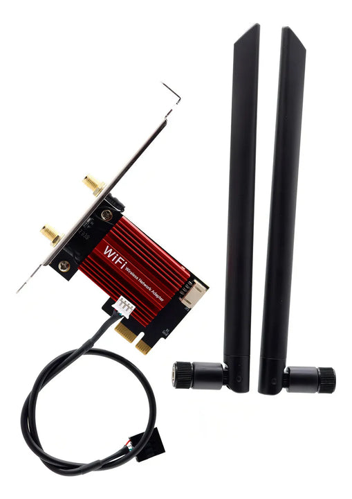 Deal4go Ax200ngw 802.11ax Wifi 6 2.4 Gbps De Doble Banda Pcie Express Tarjeta Wifi Inalámbrica Bluetooth 5.0 W/8dbi Antena Para Intel Ax200 Wlan Windows 10 64 Bits