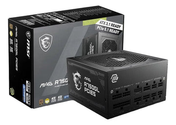 Fuente De Poder Msi Mag A750gl Pcie5 750w 80plusgold Fullmod Negro