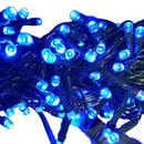 Serie Navideña Luz Led Azul X100 Luces Cable Verde Paq. X2