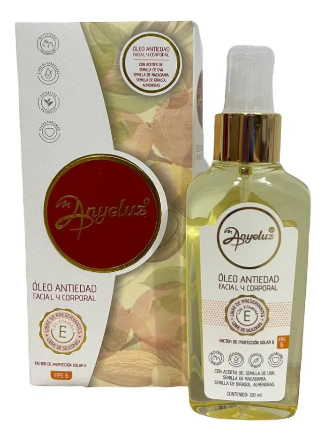 Óleo Antiedad Facial Y Corporal - mL Momento de aplicación Día/Noche Tipo de piel Seca y Normal