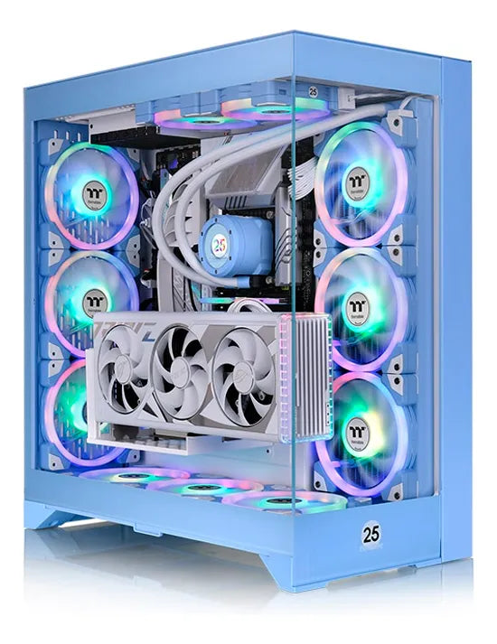 Gabinete Cte Thermaltake E600 Mx Blue + Swafan Ex12 Magnetic Hydrangea Blue