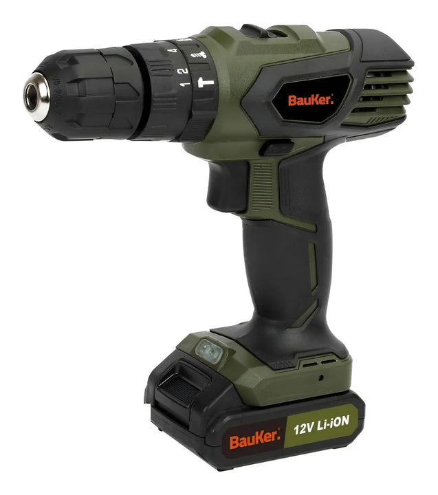 Taladro percutor atornillador inalámbrico de 10mm Bauker SD-GS1041 + accesorio 60Hz