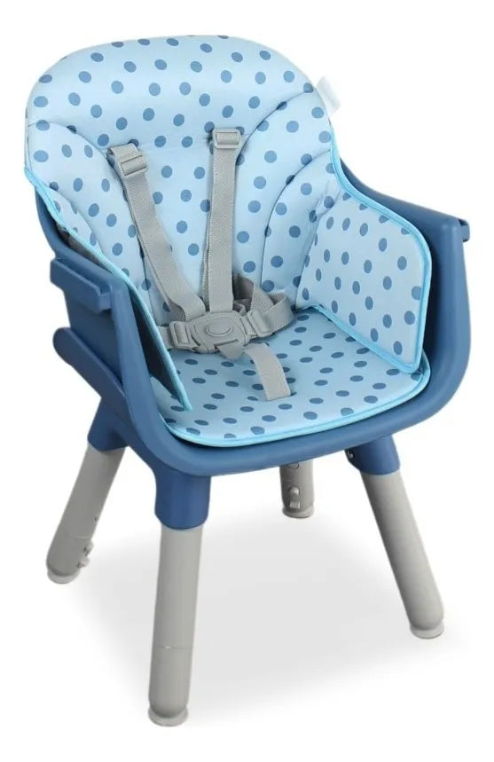 Silla Comedor Bebe 3en1 Baby Azul Bebesit comedor escritorio con alcolchado