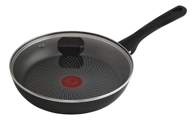 Sartén Alto 24 Cm Tapa De Vidrio Hard Titanium Imusa