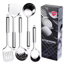 Juego De Utensilios De Cocina De Acero Inoxidable, 5 Piezas Plateado
